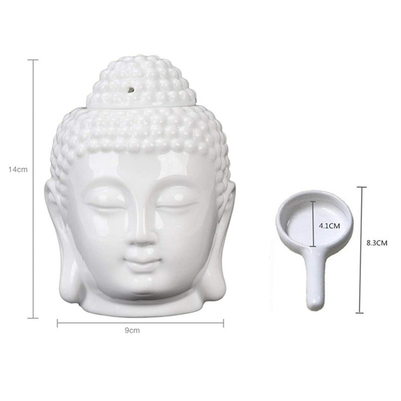 Ceramic Buddha Head Aromatic O - Ceramic Oil Burner 评论和价格