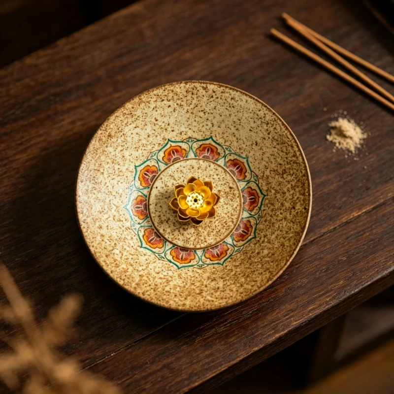 Dunhuang Lotus Incense Holder  - Ceramic Oil Burner 评论和价格