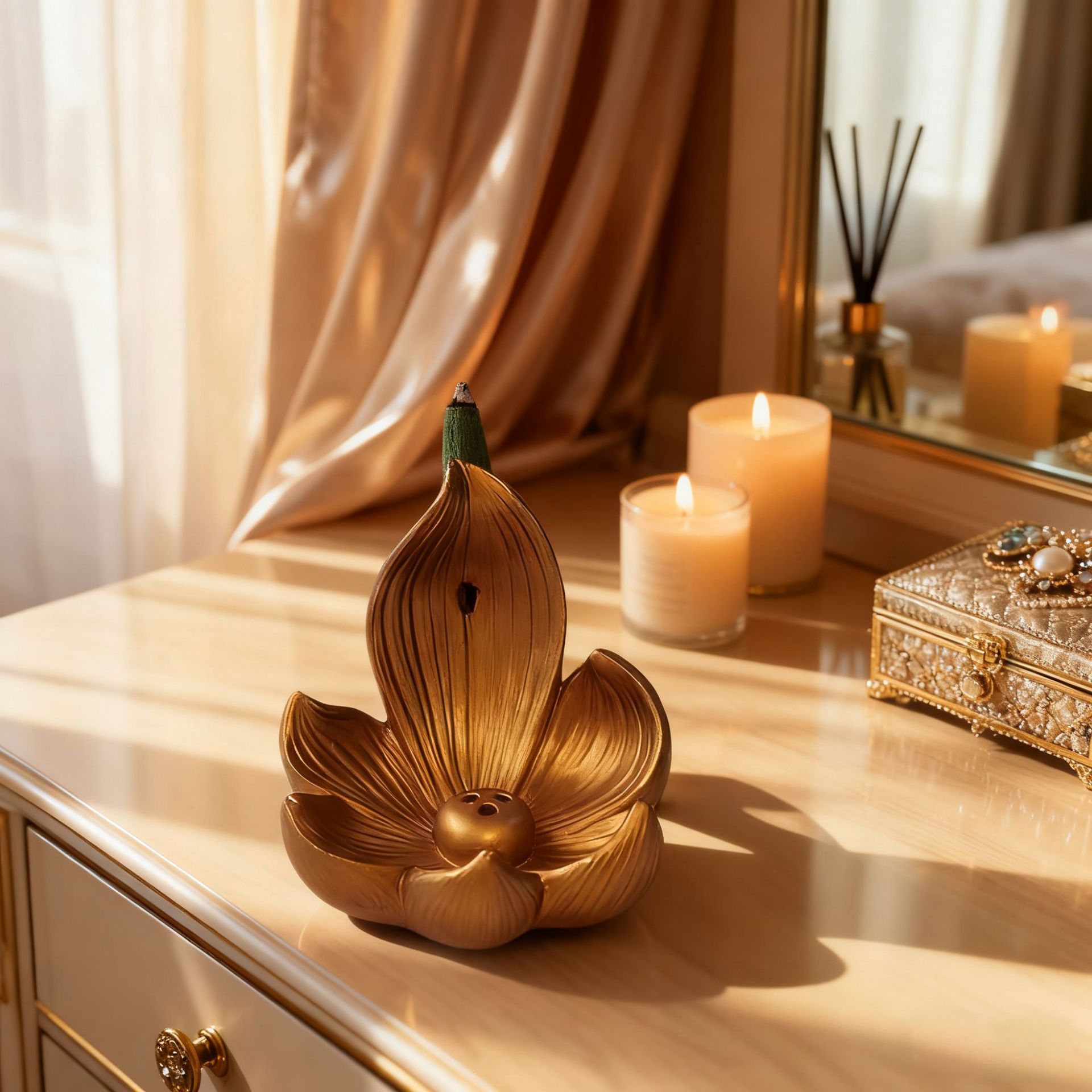 Resin Lotus Incense Burner Hol - Home Fragrance Incense Sticks 评论和价格