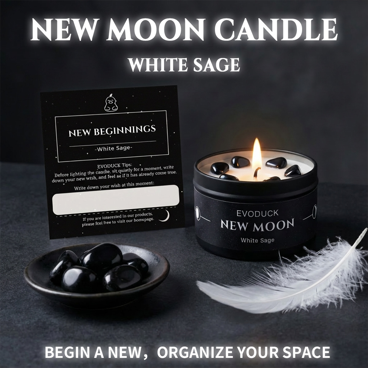 4PCS Moon Phase Crystal Scente - Home Fragrance White Jasmine 评论和价格