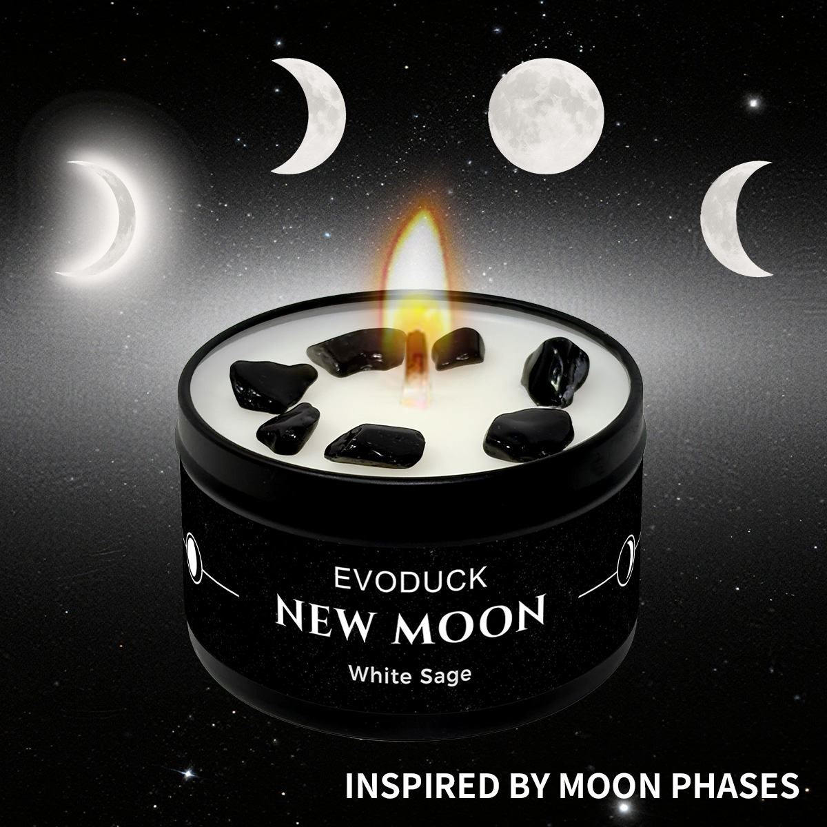 4PCS Moon Phase Crystal Scente - Home Fragrance White Jasmine 评论和价格